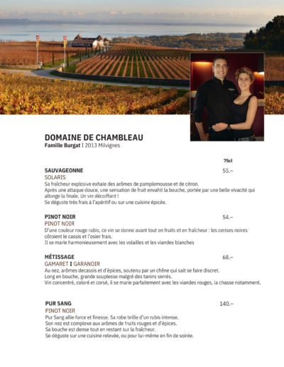 DOMAINE DE CHAMBLEAU