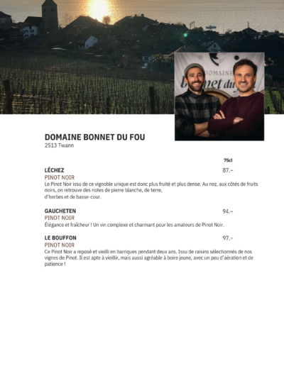 DOMAINE BONNET DU FOU